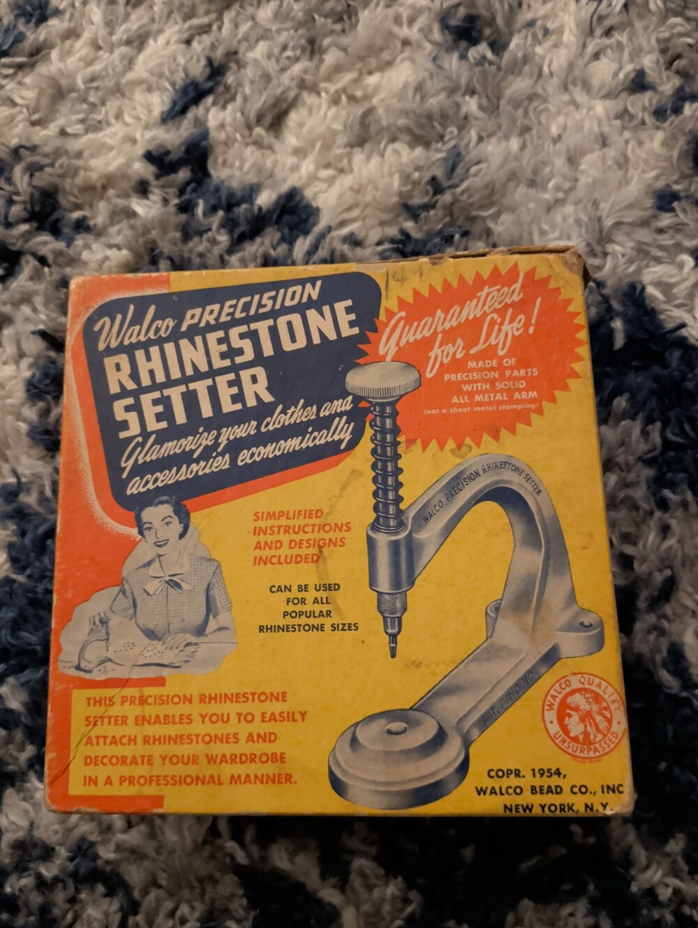 A.L.C. Vintage Rhinestone Setter Box in Yellow and Orange